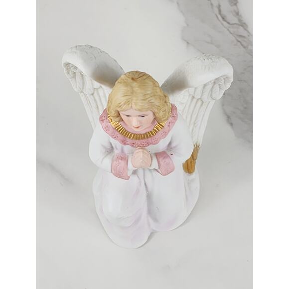 Homco Christmas Praying Angel Kneeling 5 1/2" Nativity Figurine 90s Malaysia Vtg - Picture 11 of 14